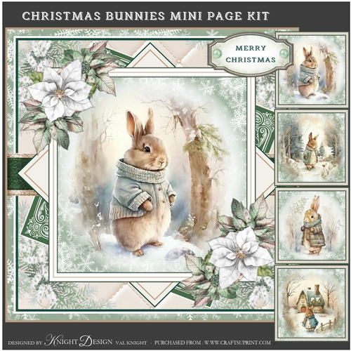 Christmas Bunnies Mini Page Kit