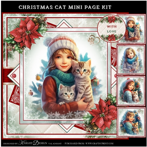 Christmas Cat Mini Page Kit 