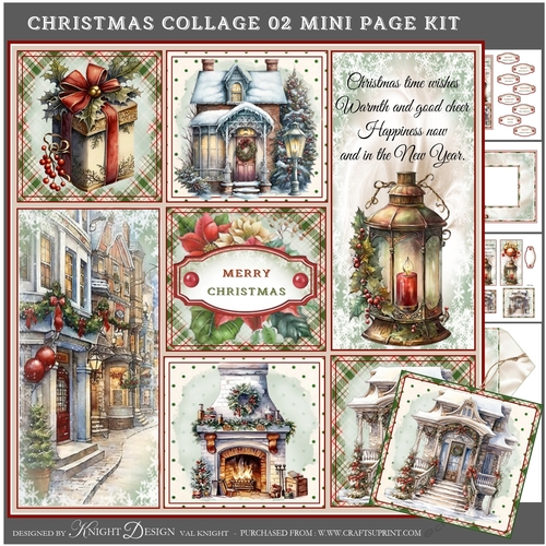 Christmas Collage 02 Mini Page Kit