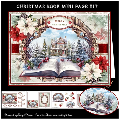 Christmas Book Mini Page Kit