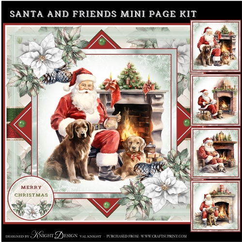 Santa And Friends Mini Page Kit