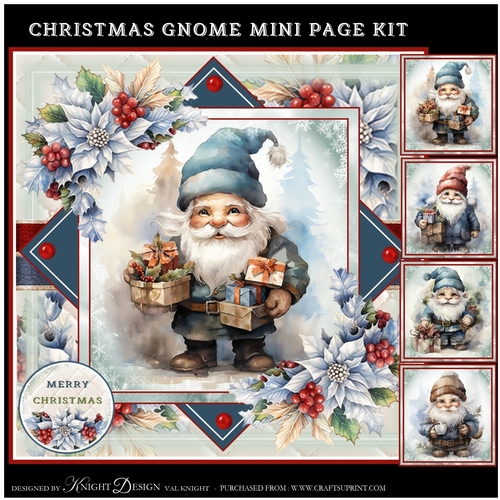 Christmas Gnome Mini Page Kit