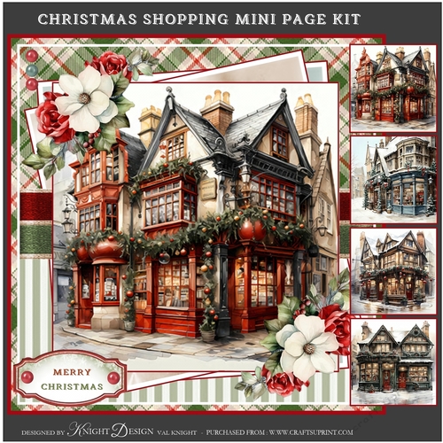 Christmas Shopping Mini Page Kit 