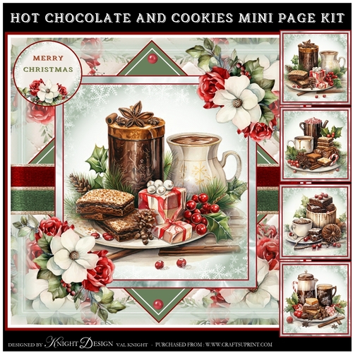 Hot Chocolate And Cookies Mini Page Kit