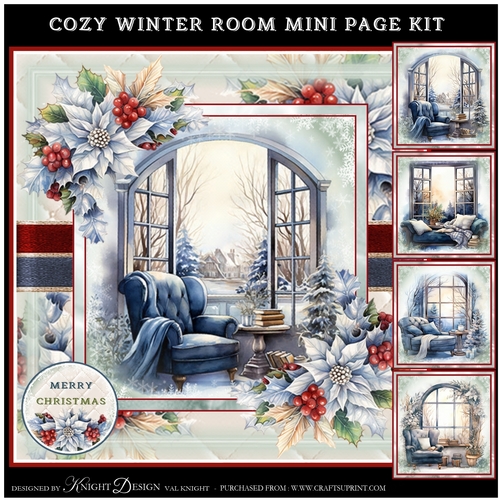 Cozy Winter Room Mini Page Kit