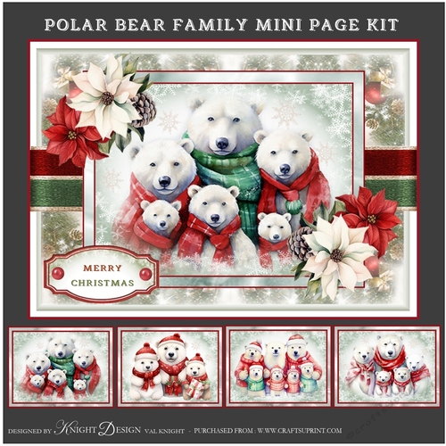 Polar Bear Family Mini Page Kit