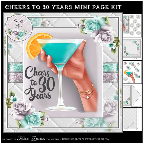 Cheers To 30 Years Mini Page Kit