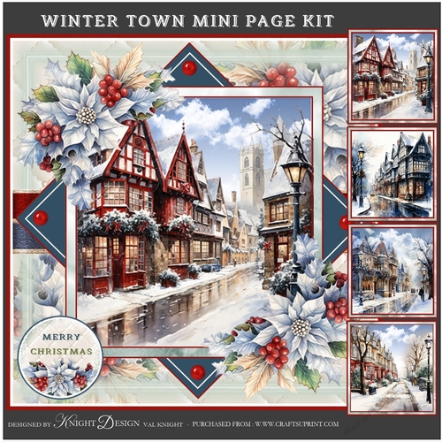 Winter Town Mini Page Kit 