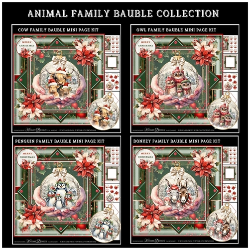 Christmas Animal Family Baubles Collection