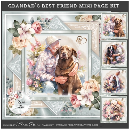 Grandads Best Friend Mini Page Kit 