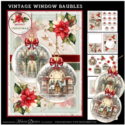Vintage Window Baubles Mini Page Kit