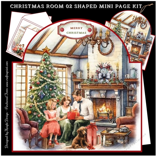 Christmas Room 02 Shaped Mini Page Kit