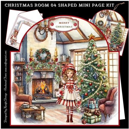 Christmas Room 04 Shaped Mini Page Kit