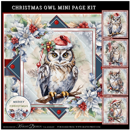 Christmas Owl Mini Page Kit 