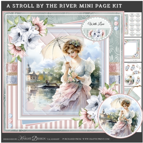 A Stroll By The River Mini Page Kit