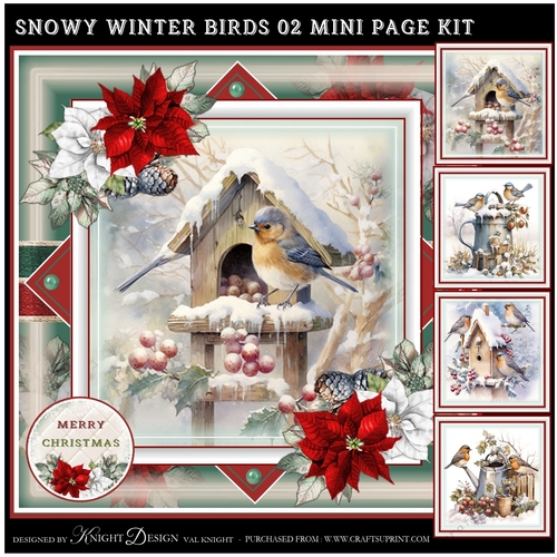 Snowy Winter Birds 02 Mini Page Kit 