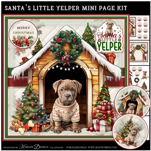 Santas Little Yelper Mini Page Kit