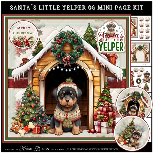 Santas Little Yelper 06 Mini Page Kit