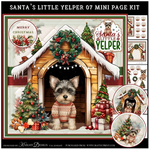 Santas Little Yelper 07 Mini Page Kit