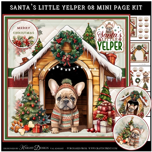 Santas Little Yelper 08 Mini Page Kit