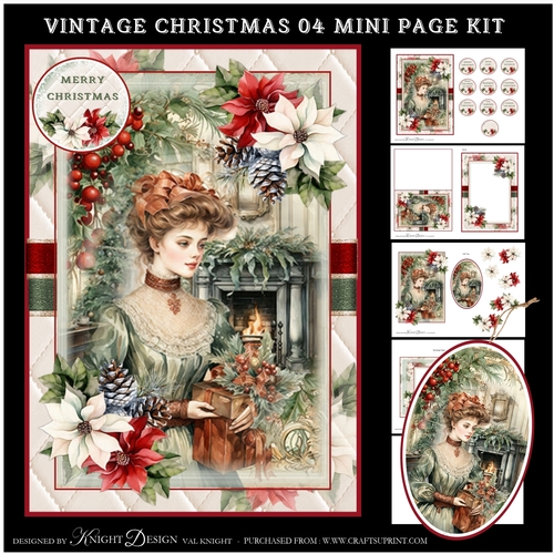 Vintage Christmas 04 Mini Page Kit