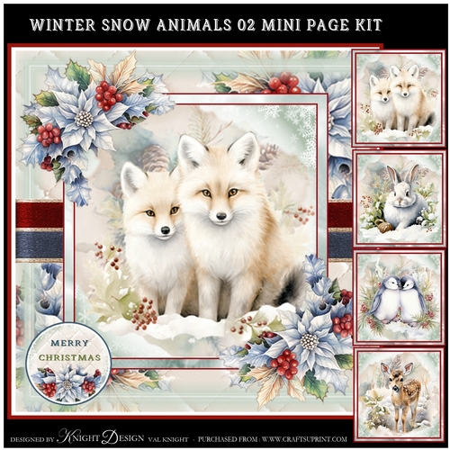 Winter Snow Animals 02 Mini Page Kit 