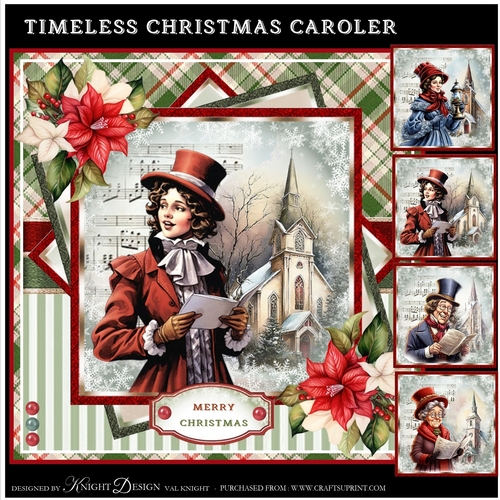 Timeless Christmas Caroler Mini Page Kit 