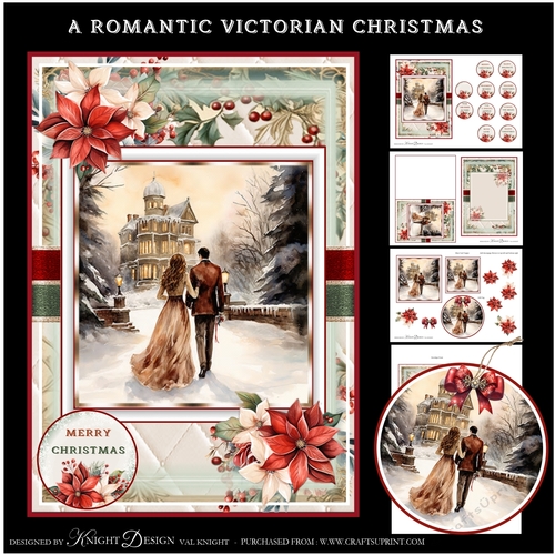 A Romantic Victorian Christmas Mini Page Kit