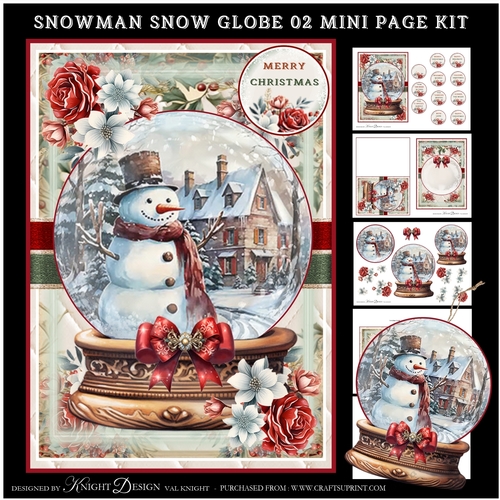 Snowman Snow Globe 02 Mini Page Kit