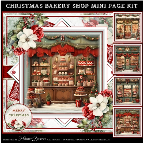 Christmas Bakery Shop Mini Page Kit
