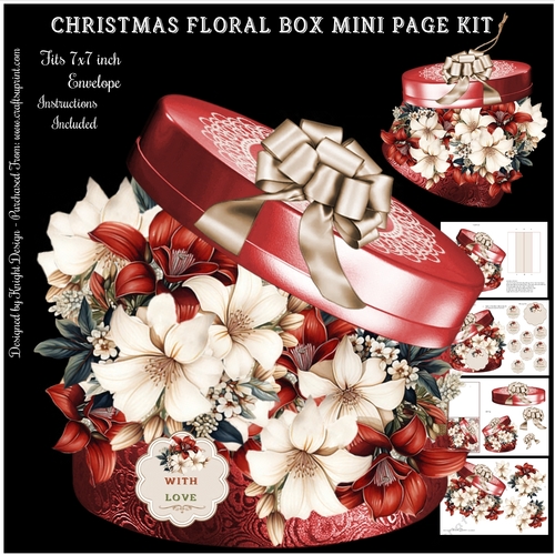 Christmas Floral Box 02 Shaped Mini Page Kit
