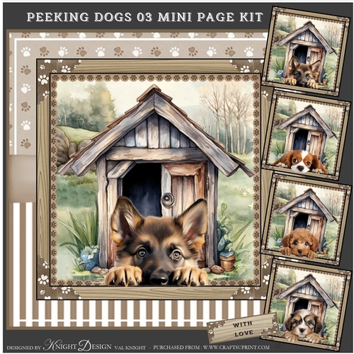Peeking Dogs 03 Mini Page Kit 