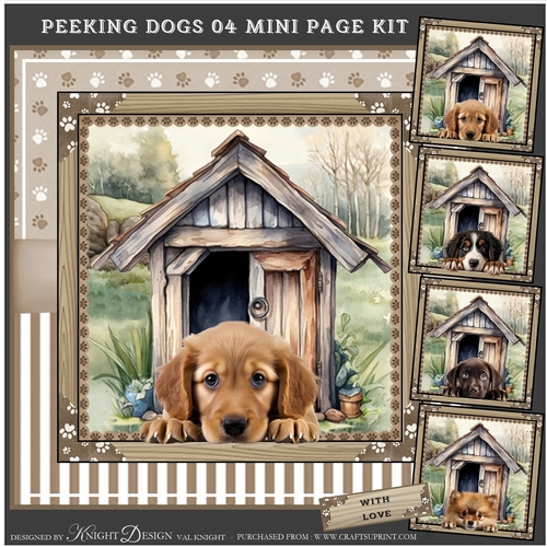 Peeking Dogs 04 Mini Page Kit 