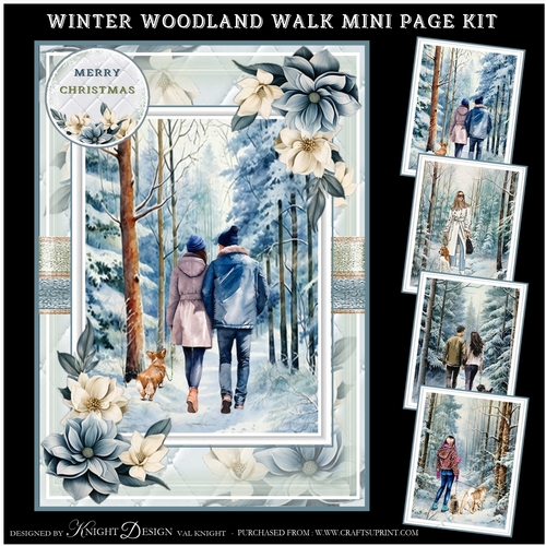 Winter Woodland Walk Mini Page Kit 