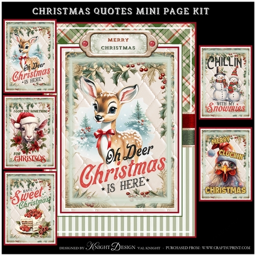 Christmas Quotes Mini Page Kit