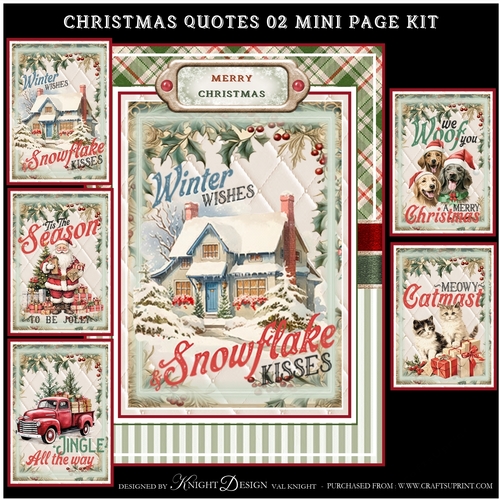 Christmas Quotes 02 Mini Page Kit