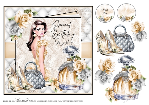 Special Birthday Wishes Card Front With Decoupage