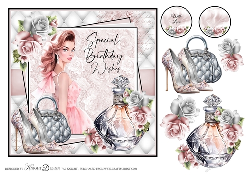 Special Birthday Wishes Card Front 02 With Decoupage