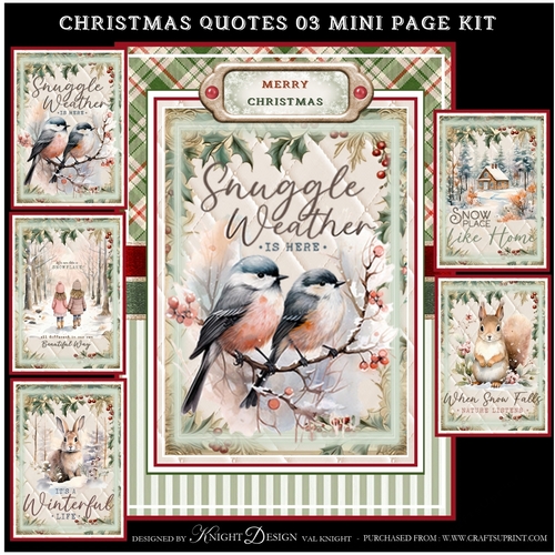 Christmas Quotes 03 Mini Page Kit