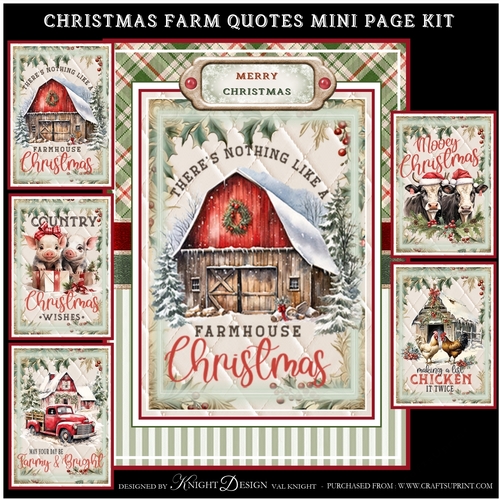 Christmas Farm Quotes Mini Page Kit