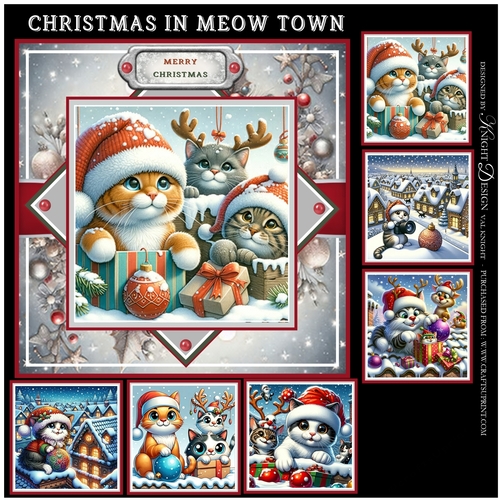 Christmas In Meow Town Mini Page Kit