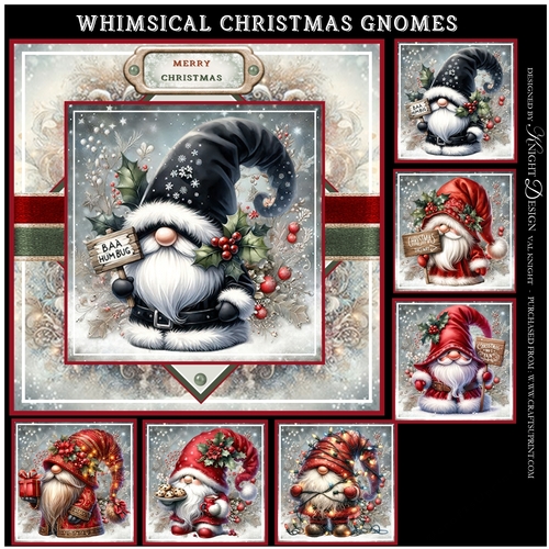 Whimsical Christmas Gnomes Mini Page Kit