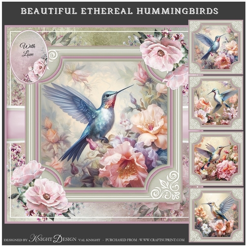 Beautiful Ethereal Hummingbirds Mini Page Kit 