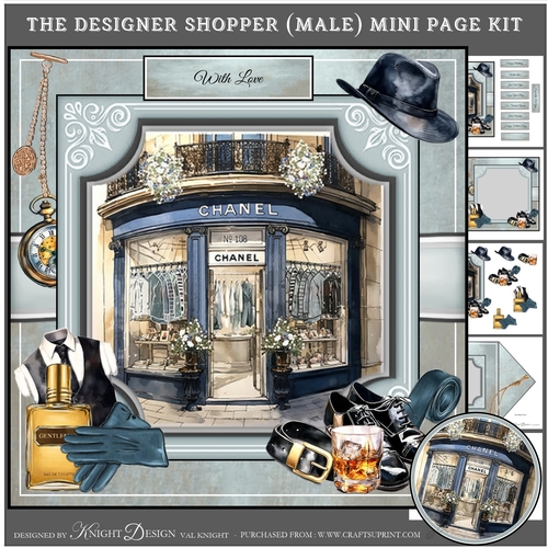 The Designer Shopper (Male) Mini Page Kit