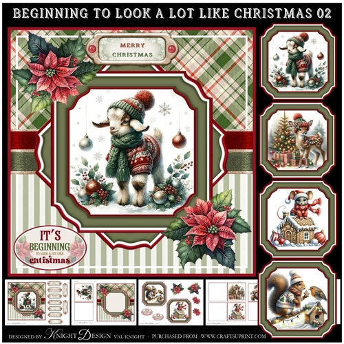 Its BeginingTo Look A Lot Like Christmas 02 Mini Page Kit