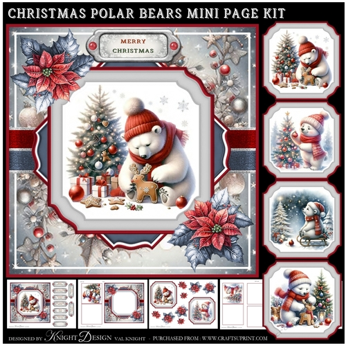 Christmas Polar Bears Mini Page Kit