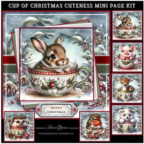 Cup Of Christmas Cuties Mini Page Kit