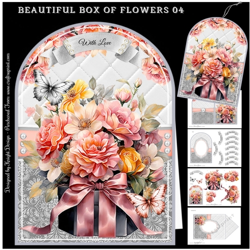 Beautiful Box Of Flowers 04 Shaped Mini Page Kit