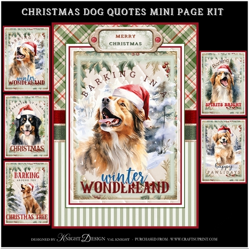 Christmas Dog Quotes Mini Page Kit