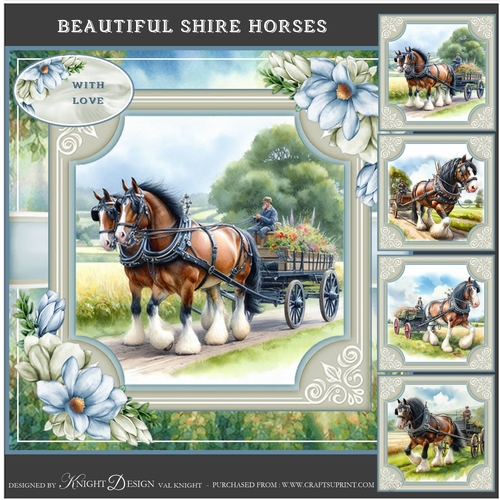 Beautiful Shire Horses Mini Page Kit 